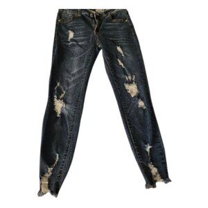 S.O.N.G. PERFECT Skinny midrise Chewed Hem Anklet Jeans Size 5